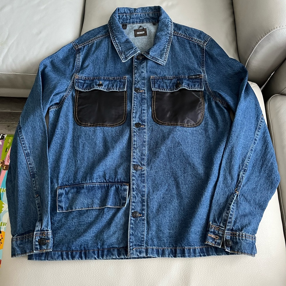 NWOT - Hudson Jeans Men's Denim Trucker Jacket - Size L
